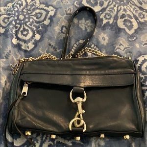 Rebecca Minkoff MAC black leather cross body purse